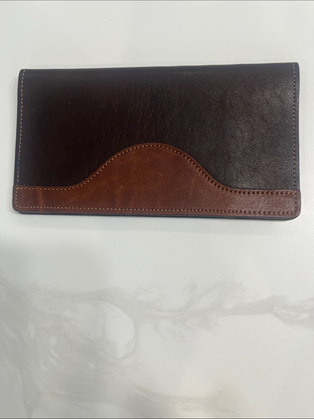 Col. Littleton No. 14 Leather Checkbook Cover